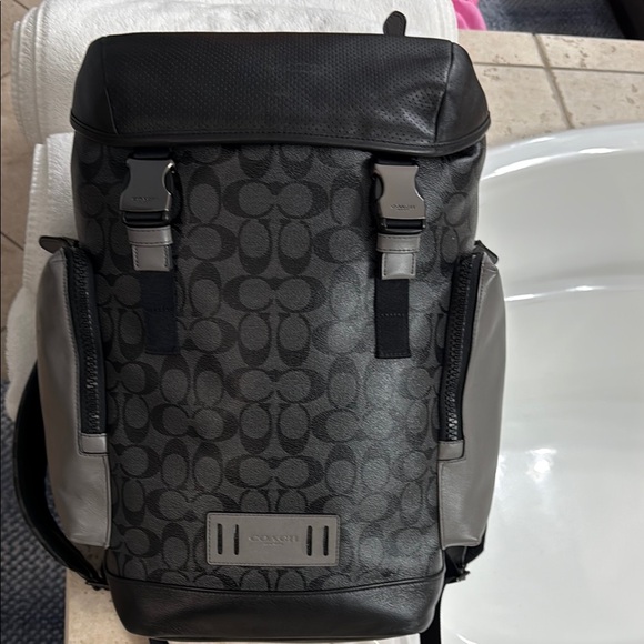Coach Men’s Black Leather Backpack - Excellent Condition - Picture 1 of 7